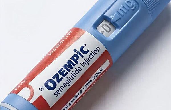 Close up of an Ozempic pre-filled injection pen